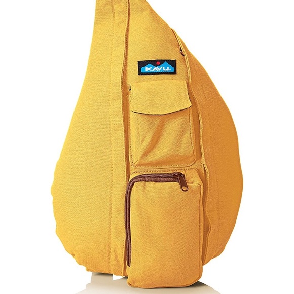 yellow kavu rope sling bag